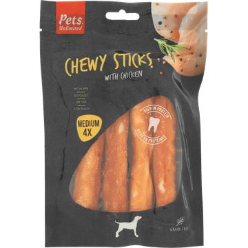 Rosewood Chewy Sticks Kip 4 Stuks - JUMBO