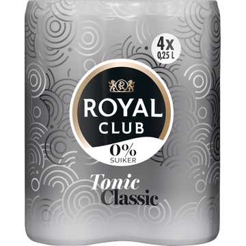 Royal Club 0% Suiker Tonic Classic 4 x 0