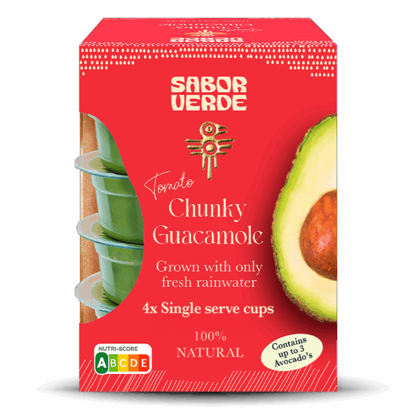 Sabor Verde Chunky Guacamole Tomato kuipje - PLUS