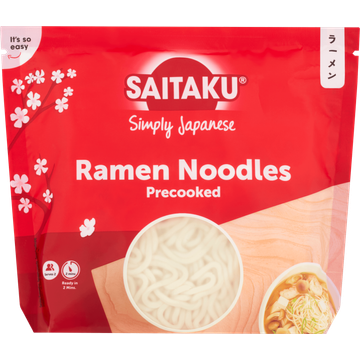 Saitaku Simply Japanese Ramen Noodles Precooked 2 x 150 g - JUMBO