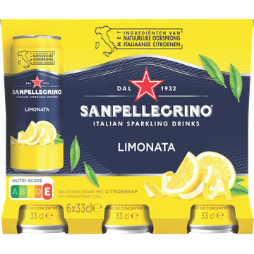 Sanpellegrino Italian Sparkling Drinks Limonata 6 x 33 cl - JUMBO