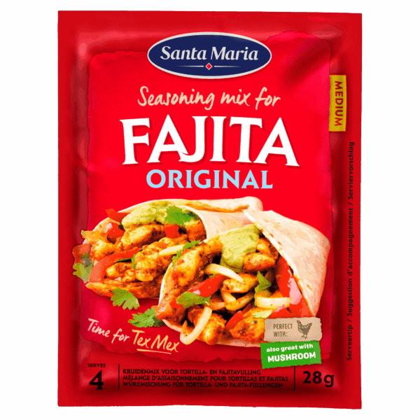 Santa Maria Fajita Kruidenmix Zakje 28 Gram - PLUS