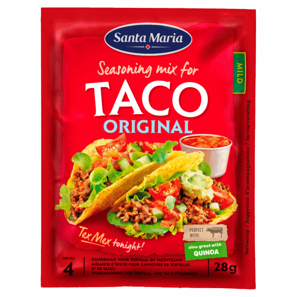 Santa Maria Taco kruidenmix zakje 28 gram - PLUS