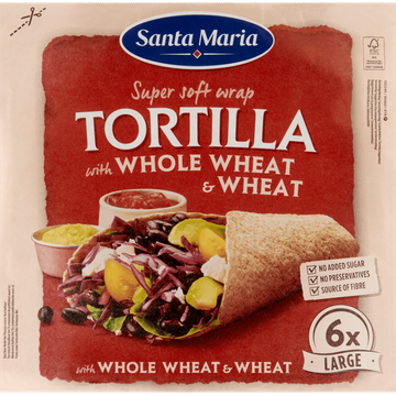 Santa Maria Tortilla with Whole Wheat & Wheat Large - JUMBO