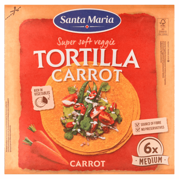 Santa Maria Wortel Tortilla Wrap Medium - PLUS