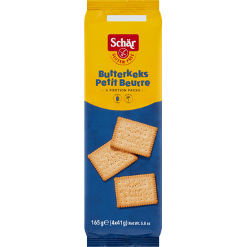 Schär Butterkeks Glutenvrij 4 x 41 g - JUMBO