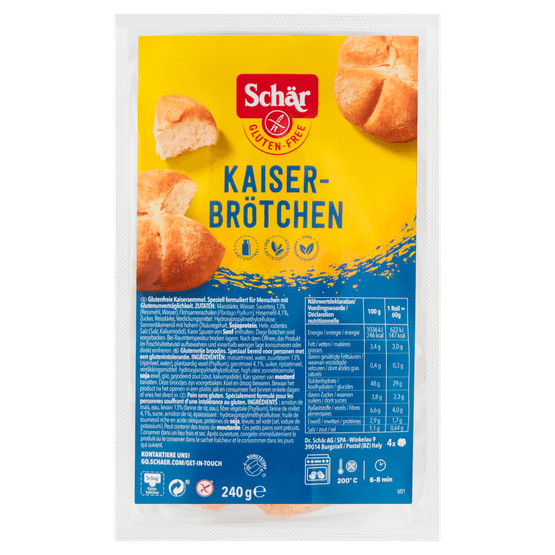 Schär Kaiserbrötchen glutenvrij - Dirk