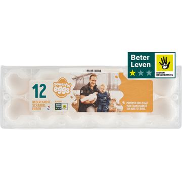 Scharreleieren Wit 12 Stuks - JUMBO