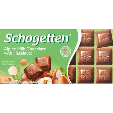 Schogetten Alpine Milk Chocolate with Hazelnuts 18 Stuks - JUMBO
