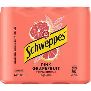Schweppes Pink Grapefruit 6 x 33cl - JUMBO