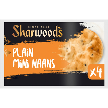 Sharwood's Plain Mini Naans 4 Stuks - JUMBO
