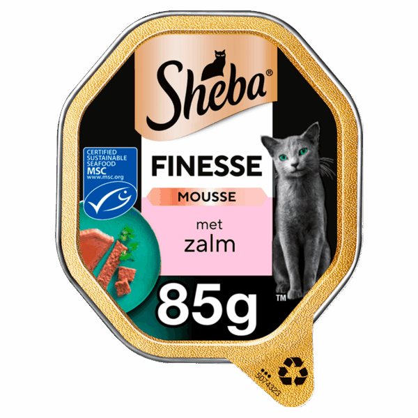 Sheba Finesse Mousse Zalm Kattenvoer - PLUS