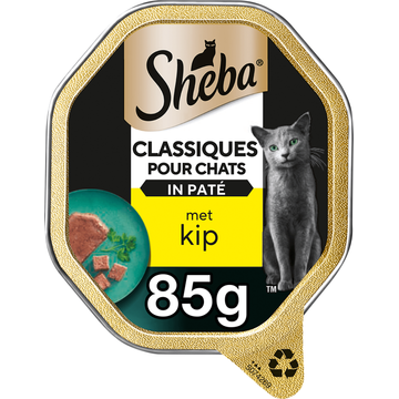 Sheba Kattenvoer Classic - Adult - Natvoer - Kip - kuipje 85g - JUMBO