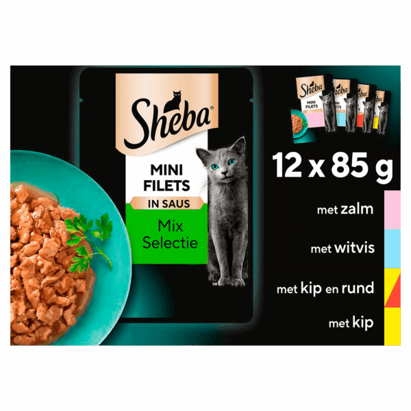Sheba Mini Filets Mix Selectie in Saus - PLUS