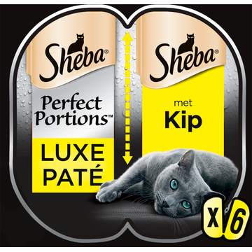 Sheba Perfect Portions - Luxe Paté met Kip - Kattenvoer - JUMBO