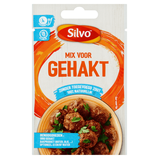 Silvo Kruidenmix gehakt zonder toegevoegd zout - Dirk
