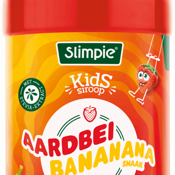 Slimpie Limonadesiroop kids aardbei bananana - PLUS