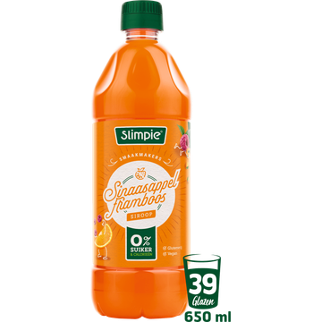 Slimpie Sinaasappel Framboos Siroop - JUMBO