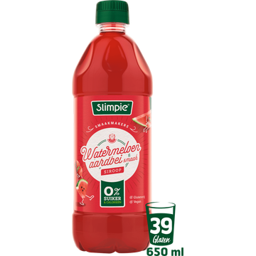 Slimpie Watermeloen Aardbei Smaak Siroop - JUMBO