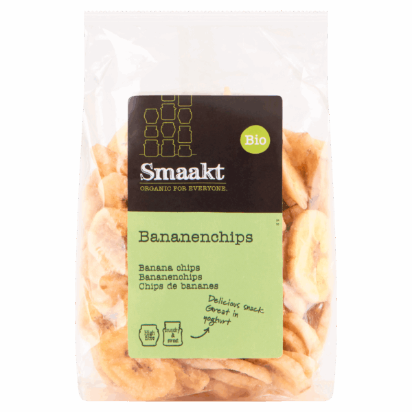 Smaakt Bananenchips biologisch - PLUS