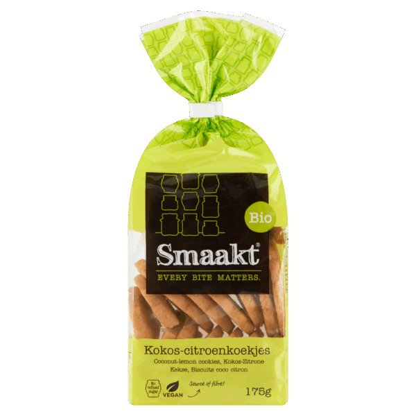 Smaakt Kokos citroenkoekjes biologisch - PLUS