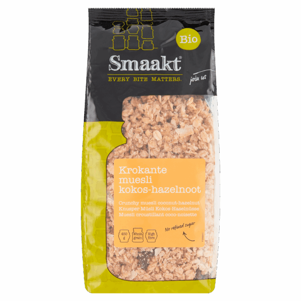 Smaakt Krokante Muesli Kokos-Hazelnoot Bio - PLUS