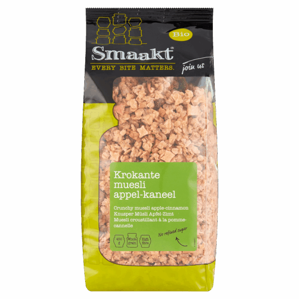 Smaakt Krokante muesli appel-kaneel bio - PLUS