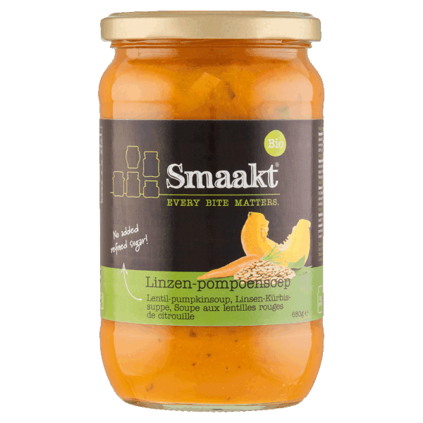 Smaakt Linzen Pompoensoep Biologisch - PLUS