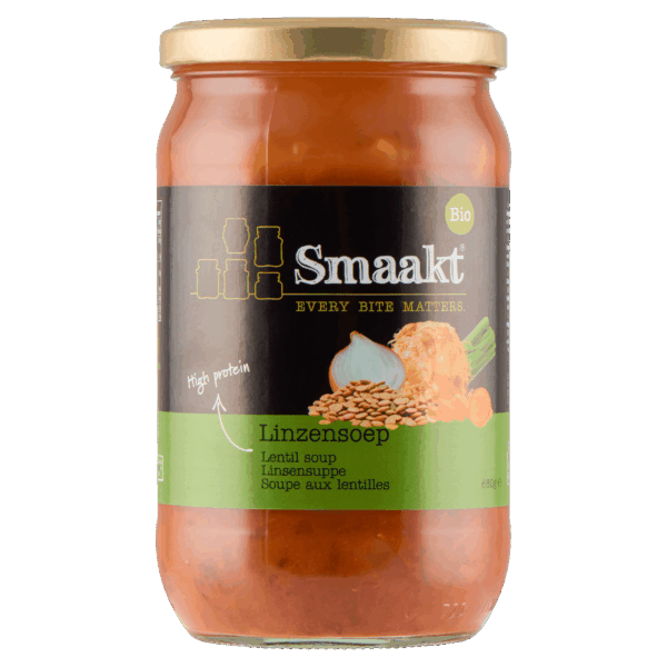 Smaakt Linzensoep biologisch - PLUS