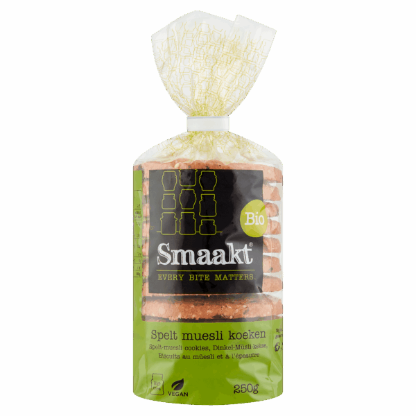 Smaakt Spelt mueslikoeken biologisch - PLUS