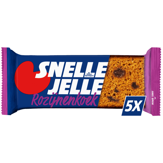 Snelle Jelle Ontbijtkoek rozijnen 5 stuks - Dirk