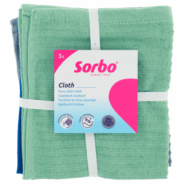 Sorbo Vaatdoek badstof 35x35cm - PLUS