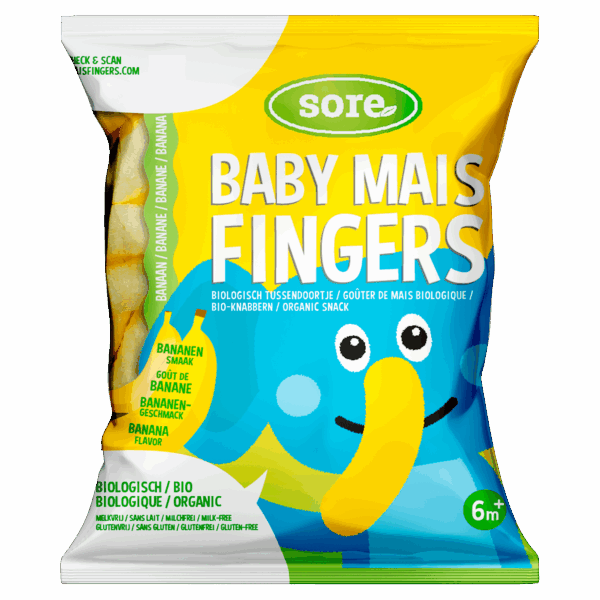 Sore 6+ Baby maisfingers banaan - PLUS