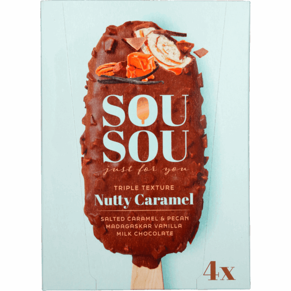 Sou Sou Nutty Caramel 4x 100 ml - PLUS