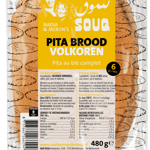 Souq Pita Ovaal Volkoren - PLUS