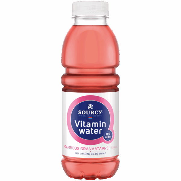 Sourcy Vitaminwater Framboos Granaatappel - PLUS