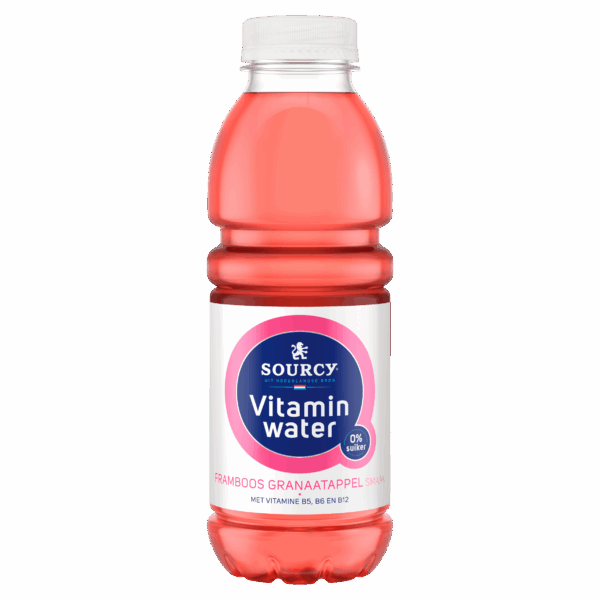 Sourcy Vitaminwater Framboos Granaatappel - PLUS