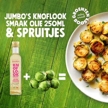 Spruitjes met Jumbo's Knoflook Smaak Olie - JUMBO