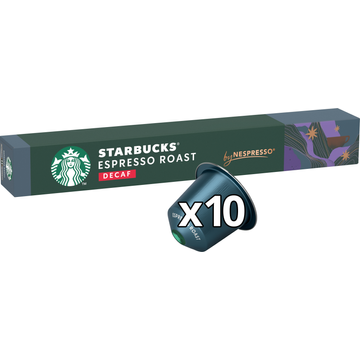 Starbucks® by Nespresso ® Espresso Dark Roast Decafe 10 Koffiecups - JUMBO