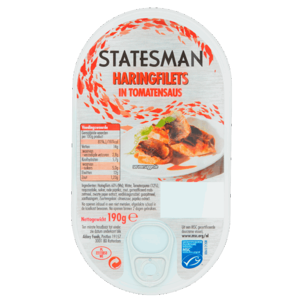 Statesman Haringfilets in Tomatensaus MSC - PLUS