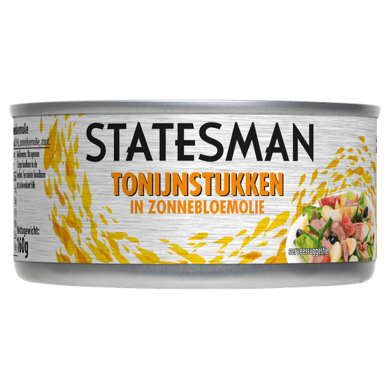 Statesman Tonijnstukken in zonnebloemolie - Dirk