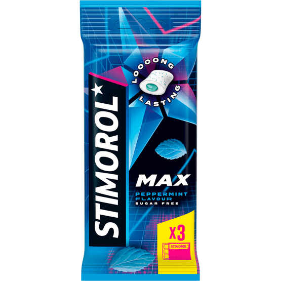 Stimorol Kauwgom max peppermint 3 stuks - Dirk