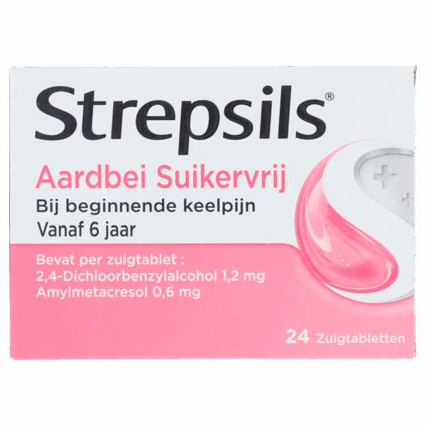 Strepsils Aardbei suikervrij - PLUS