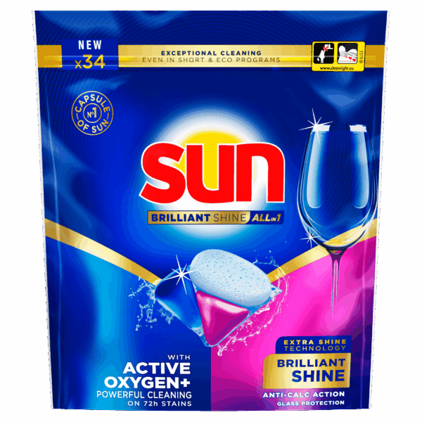 Sun Brilliant Shine vaatwascaps - PLUS