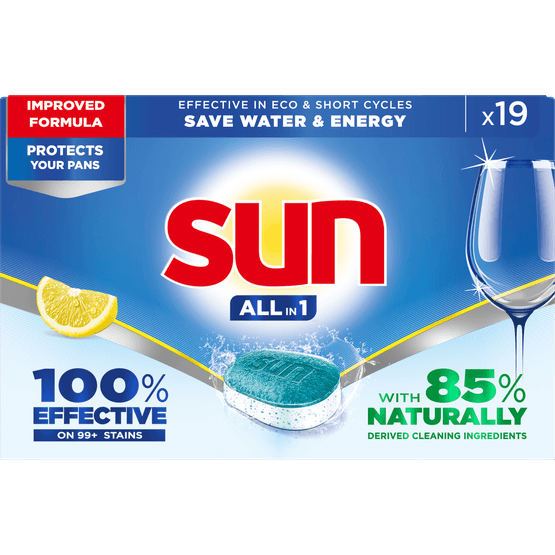 Sun Vaatwastabletten all in one lemon - Dirk