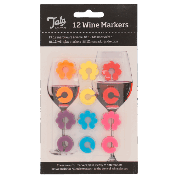 Tala Wijnglas Markers 12st. - PLUS