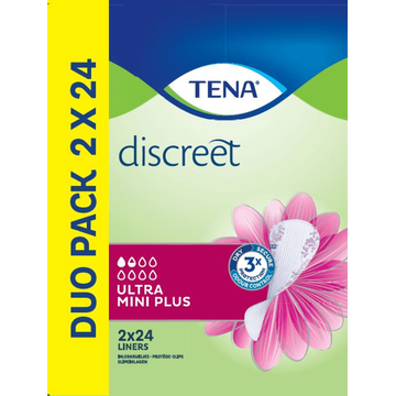 Tena Discreet Ultra Mini Plus Inlegkruisjes 2 x 24 Stuks - JUMBO