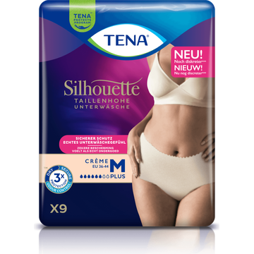 Tena Silhouette Hoge Taille Broekje Crème Maat M 36-44 Plus - JUMBO