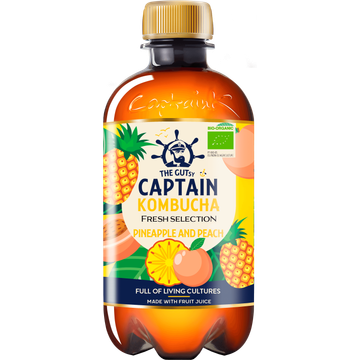 The Gutsy Captain Kombucha Pineapple & Peach - JUMBO