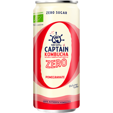 The Gutsy Captain Kombucha Zero Pomegranate - JUMBO